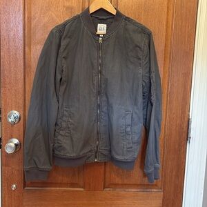 GAP Men's Gray Bomber Jacket Size L